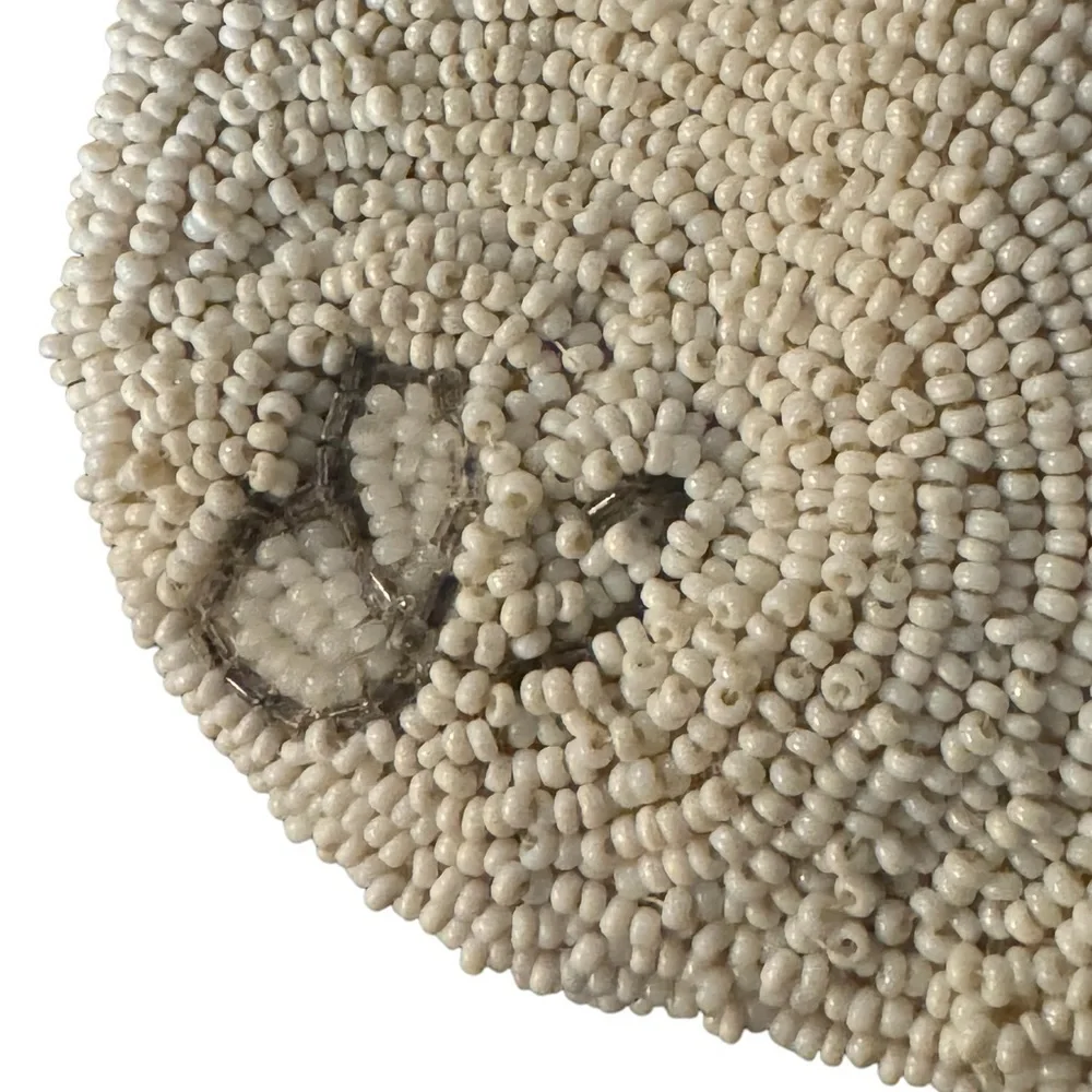 Vintage beaded coin purse/card holder. Handmade in Belgium‎